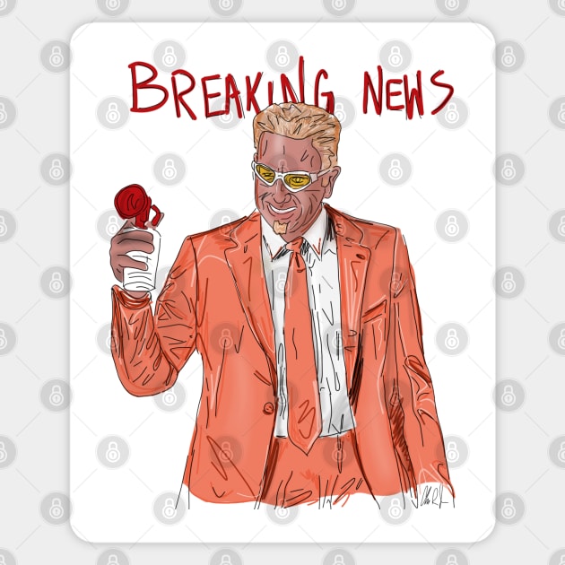 SNL: Kevin Roberts says "BREAKING NEWS" Sticker by 51Deesigns